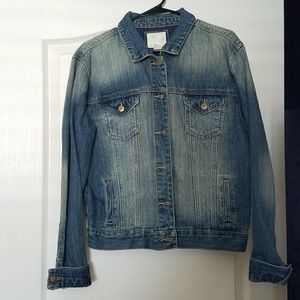 Jean jacket with U.S.A. flag on the back